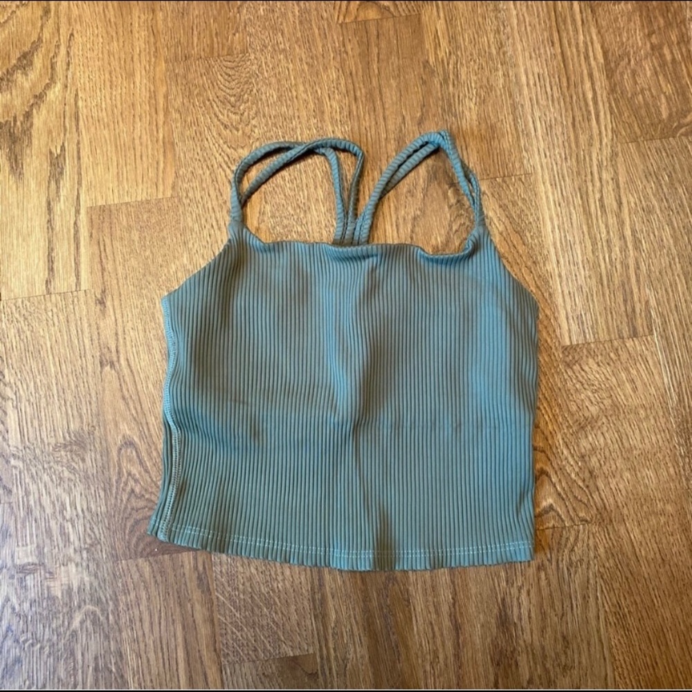 Carbon 38 ribbed crop top